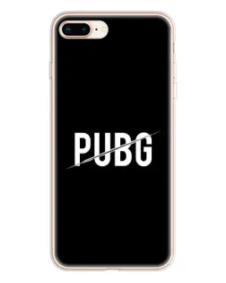 Чохол для iPhone 8 Plus з картинкою «PUBG — білий логотип»