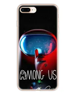 Чохол для iPhone 8 Plus з картинкою «Червоний імпостер — макро»