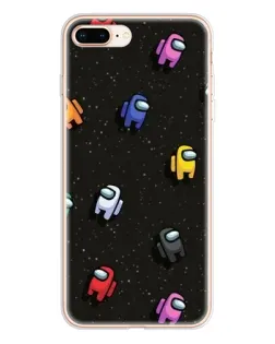 Чохол для iPhone 8 Plus з картинкою «Космічний патерн Among Us»