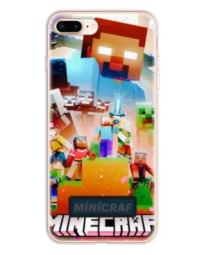 Чохол для iPhone 8 Plus з картинкою «Minecraft герої гри»