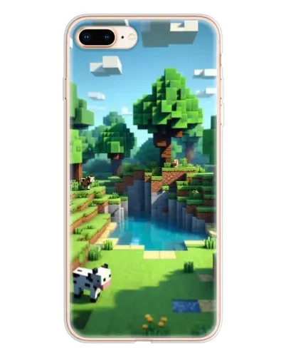 Чохол для iPhone 8 Plus з картинкою «Minecraft літній день»