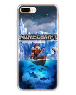 Чохол для iPhone 8 Plus з картинкою «Minecraft льодянийсвіт»