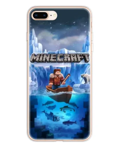 Чохол для iPhone 8 Plus з картинкою «Minecraft льодянийсвіт»