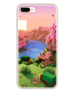 Чохол для iPhone 8 Plus з картинкою «Рожеве дерево Minecraft»