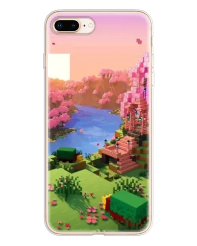 Чохол для iPhone 8 Plus з картинкою «Рожеве дерево Minecraft»