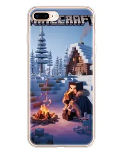 Чохол для iPhone 8 Plus з картинкою «Зимовий Minecraft»