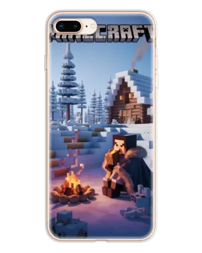 Чохол для iPhone 8 Plus з картинкою «Зимовий Minecraft»
