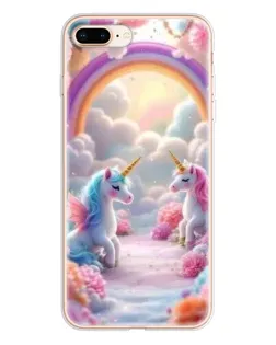 Чохол для iPhone 8 Plus з картинкою «Веселка і єдинороги» Чохол для iPhone 8 Plus з картинкою «Веселка і єдинороги»