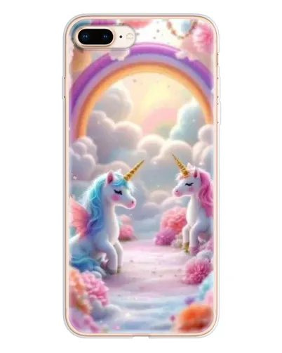 Чохол для iPhone 8 Plus з картинкою «Веселка і єдинороги» Чохол для iPhone 8 Plus з картинкою «Веселка і єдинороги»