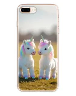 Чохол для iPhone 8 Plus з картинкою «Пара єдинорогів»