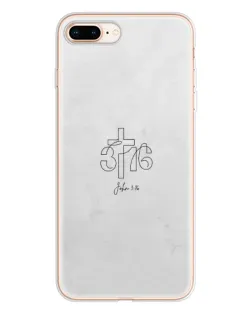 Чохол для iPhone 8 Plus з картинкою «Івана 3:16 Хрест»