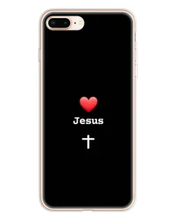 Чохол для iPhone 8 Plus з картинкою «Серце - Jesus»