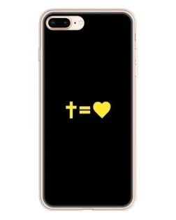 Чохол для iPhone 8 Plus з картинкою «Серце та Хрест»