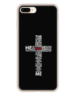 Чехол для iPhone 8 Plus с картинкой «Текстовый крест»