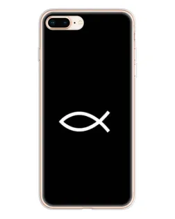 Чехол для iPhone 8 Plus с картинкой «Символ рыбы Jesus»
