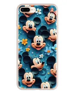 Чохол для iPhone 8 Plus з картинкою «Паттерн Міккі та Мінні»