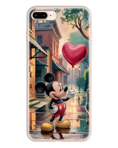 Чохол для iPhone 8 Plus з картинкою «Міккі та кулька-серце» Чохол для iPhone 8 Plus з картинкою «Міккі та кулька-серце»