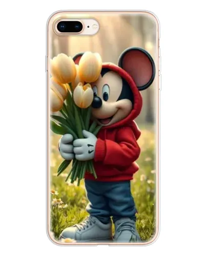 Чохол для iPhone 8 Plus з картинкою «Міккі з тюльпанами» Чохол для iPhone 8 Plus з картинкою «Міккі з тюльпанами»
