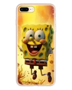 Чохол для iPhone 8 Plus з картинкою «Губка Боб стрибає»
