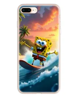 Чохол для iPhone 8 Plus з картинкою «Губка Боб серфінгіст»