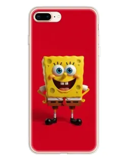 Чохол для iPhone 8 Plus з картинкою «Спанч Боб на червоному»