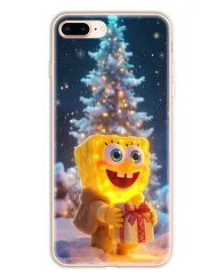 Чохол для iPhone 8 Plus з картинкою «Різдвяний Спанч Боб»
