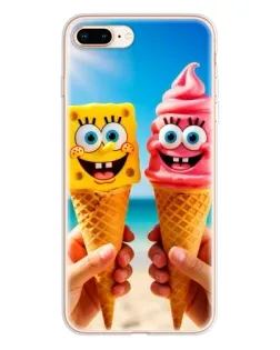 Чохол для iPhone 8 Plus з картинкою «Спанч Боб морозиво»