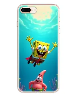Чехол для iPhone 8 Plus с картинкой «Спанч Боб под водой»