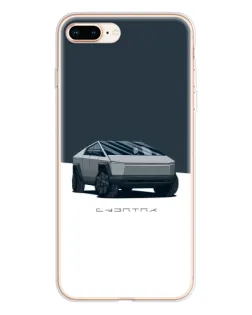 Чохол для iPhone 8 Plus з картинкою «Сріблястий Cybertruck Tesla»