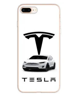 Чохол для iPhone 8 Plus з картинкою «Tesla White Style»