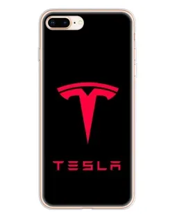 Чохол для iPhone 8 Plus з картинкою «Tesla Red Logo»
