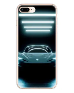 Чохол для iPhone 8 Plus з картинкою «Tesla в неоні»