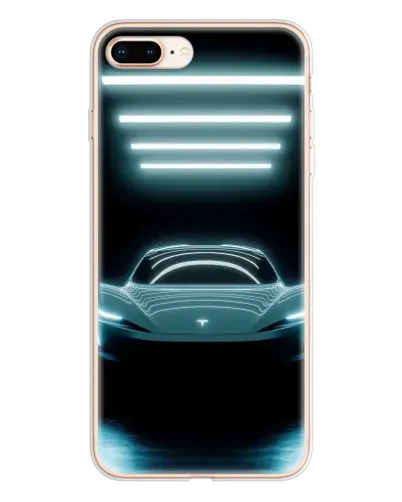 Чохол для iPhone 8 Plus з картинкою «Tesla в неоні» Чохол для iPhone 8 Plus з картинкою «Tesla в неоні»