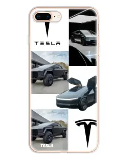 Чохол для iPhone 8 Plus з картинкою «Колаж Cybertruck Tesla»