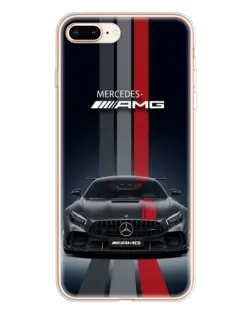 Чохол для iPhone 8 Plus з картинкою «Mercedes — білий карбон»