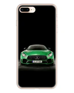 Чохол для iPhone 8 Plus з картинкою «Mercedes — неоновий лого»