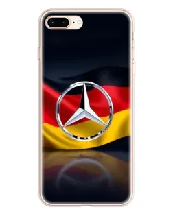 Чохол для iPhone 8 Plus з картинкою «Mercedes — прапор Німеччини»