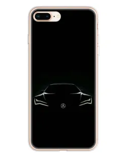 Чехол для iPhone 8 Plus с картинкой «Mercedes — силуэт авто» Чехол для iPhone 8 Plus с картинкой «Mercedes — силуэт авто»