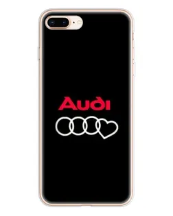Чохол для iPhone 8 Plus з картинкою «Логотип Audi Heart»