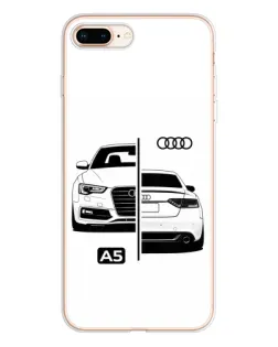 Чохол для iPhone 8 Plus з картинкою «Audi — контрастний дизайн»
