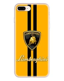 Чохол для iPhone 8 Plus з картинкою «Lamborghini Stripe жовтий»