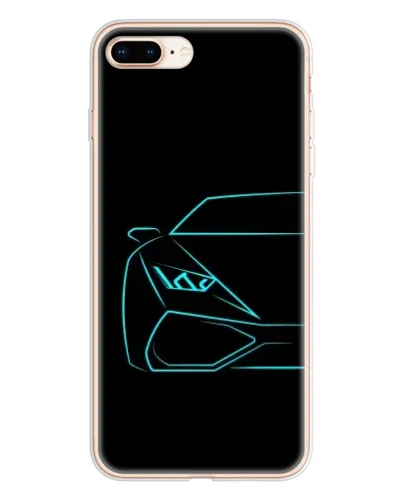 Чохол для iPhone 8 Plus з картинкою «Блакитний силует Lamborghini» Чохол для iPhone 8 Plus з картинкою «Блакитний силует Lamborghini»