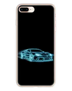 Чохол для iPhone 8 Plus з картинкою «Неоновий контур Lamborghini»