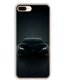 Чохол для iPhone 8 Plus з картинкою «Чорний Lamborghini Aventador»