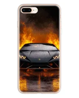 Чохол для iPhone 8 Plus з картинкою «Lamborghini у вогні»