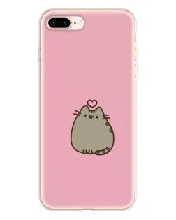 Чохол для iPhone 8 Plus з картинкою «Pusheen серце»