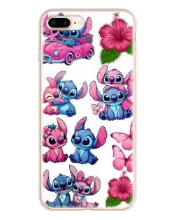 Чохол для iPhone 8 Plus з картинкою «Стікери Stitch та Angel»