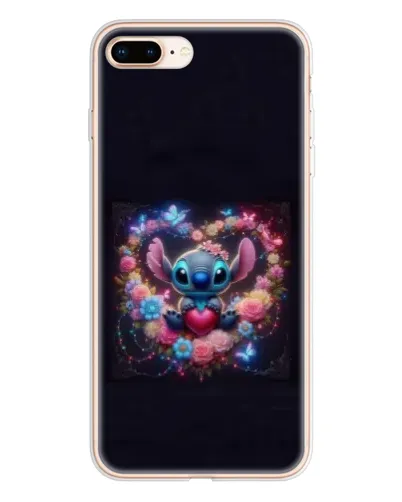 Чехол для iPhone 8 Plus с картинкой «Stitch в цветах» Чехол для iPhone 8 Plus с картинкой «Stitch в цветах»