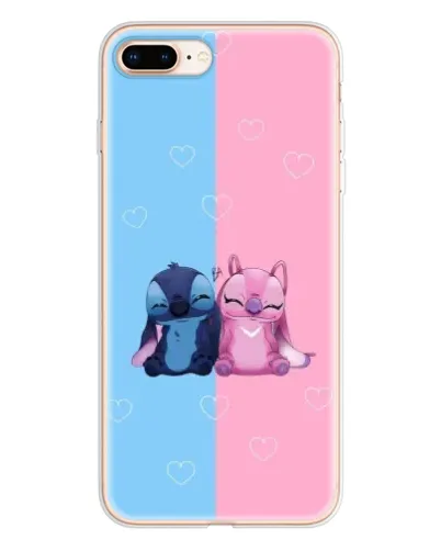 Чехол для iPhone 8 Plus с картинкой «Stitch и Angel Love» Чехол для iPhone 8 Plus с картинкой «Stitch и Angel Love»