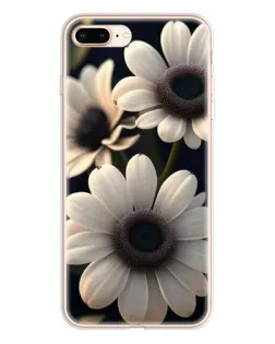 Чохол для iPhone 8 Plus з картинкою «Білі маргаритки макро»